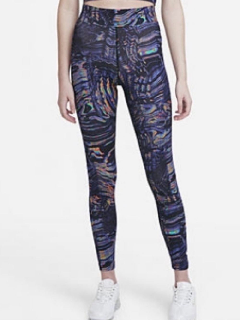 New Nike Sportswear High-Waisted Dance Leggings XS Multicolor Watercolor Small
